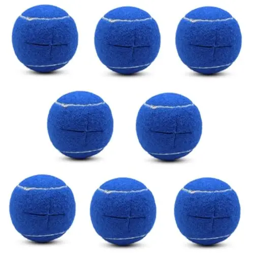 SHYUJAJIE 8 PCS Precut Walker Tennis Balls for Furniture Legs and Floor Protection, Heavy Duty Long Lasting Felt Pad Glide Coverings for Chair (Dark Blue) - 1