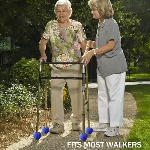 SHYUJAJIE 8 PCS Precut Walker Tennis Balls for Furniture Legs and Floor Protection, Heavy Duty Long Lasting Felt Pad Glide Coverings for Chair (Dark Blue) - 5