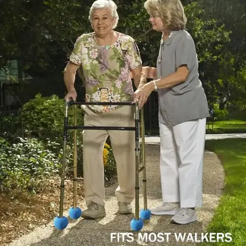 SHYUJAJIE 8 PCS Precut Walker Tennis Balls for Furniture Legs and Floor Protection, Heavy Duty Long Lasting Felt Pad Glide Coverings for Chair (Light Blue) - 5