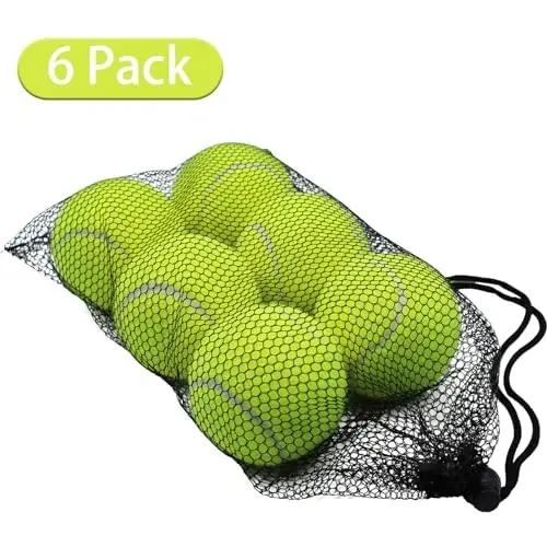 SHYUJAJIE Tennis Balls, 6 Pack Training Tennis Balls,High Elasticity Practice Balls for Beginner, Playing Balls for Dogs - SHYUJAJIE (1)