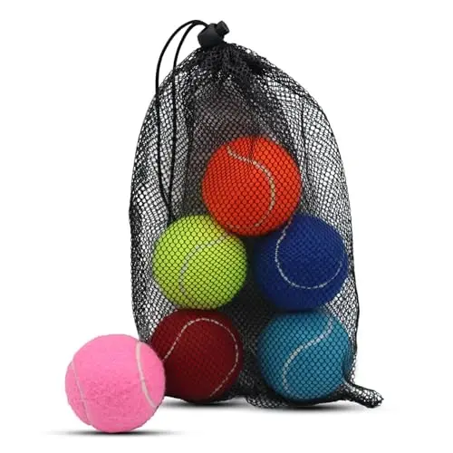 SHYUJAJIE Tennis Balls, 6 Pack Training Tennis Balls,High Elasticity Practice Balls for Beginner, Playing Balls for Dogs - 1