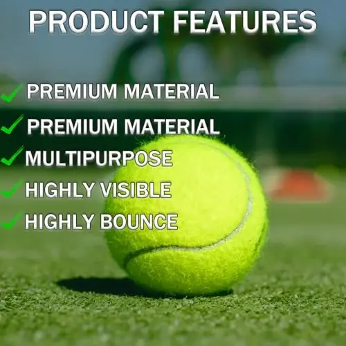 SHYUJAJIE Tennis Balls, 6 Pack Training Tennis Balls,High Elasticity Practice Balls for Beginner, Playing Balls for Dogs - 3