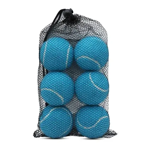 SHYUJAJIE Tennis Balls, 6 Pack Training Tennis Balls,High Elasticity Practice Balls for Beginner, Playing Balls for Dogs 