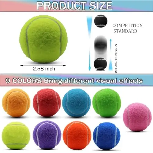 SHYUJAJIE Tennis Balls, 6 Pack Training Tennis Balls,High Elasticity Practice Balls for Beginner, Playing Balls for Dogs - 3