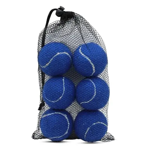 SHYUJAJIE Tennis Balls, 6 Pack Training Tennis Balls, High Elasticity Practice Tennis Balls for Beginner, Exercise Playing Balls for Pet Dog 