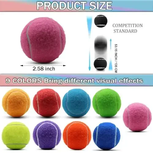 SHYUJAJIE Tennis Balls, 6 Pack Training Tennis Balls,High Elasticity Practice Balls for Beginner, Playing Balls for Dogs - 5