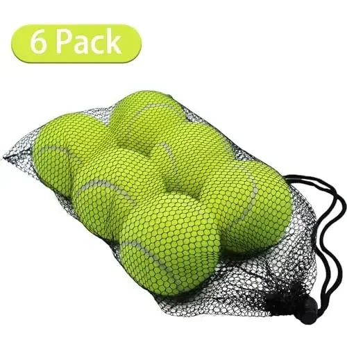 SHYUJAJIE Tennis Balls, 6 Pack Training Tennis Balls,High Elasticity Practice Balls for Beginner, Playing Balls for Dogs - SHYUJAJIE (1)