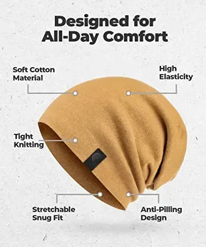 Warm Slouchy Beanie Hat - Deliciously Soft Daily Beanie in Fine Knit - 4