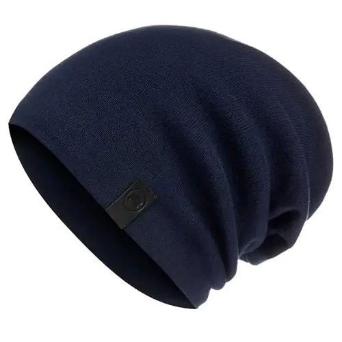 Warm Slouchy Beanie Hat - Deliciously Soft Daily Beanie in Fine Knit 