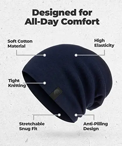 Warm Slouchy Beanie Hat - Deliciously Soft Daily Beanie in Fine Knit - 3