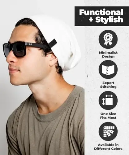 Warm Slouchy Beanie Hat - Deliciously Soft Daily Beanie in Fine Knit - 7