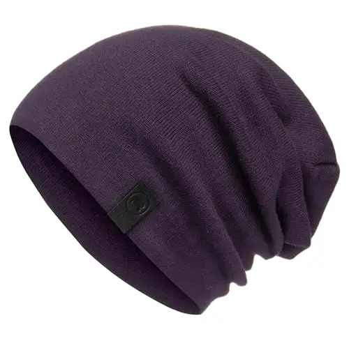 Warm Slouchy Beanie Hat - Deliciously Soft Daily Beanie in Fine Knit 