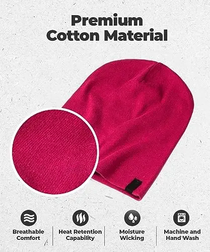 Warm Slouchy Beanie Hat - Deliciously Soft Daily Beanie in Fine Knit - REVONY (1)