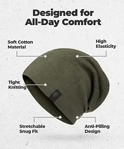 Warm Slouchy Beanie Hat - Deliciously Soft Daily Beanie in Fine Knit - 4