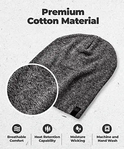 Warm Slouchy Beanie Hat - Deliciously Soft Daily Beanie in Fine Knit - 1