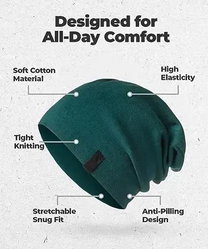 Warm Slouchy Beanie Hat - Deliciously Soft Daily Beanie in Fine Knit - 4