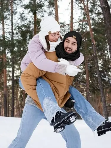 Sıcak Polar Örme Kışlık Şapka, Atkı ve Dokunmatik Ekran Eldiven Seti - Unisex Yetişkin Kış Hediyeleri - 5