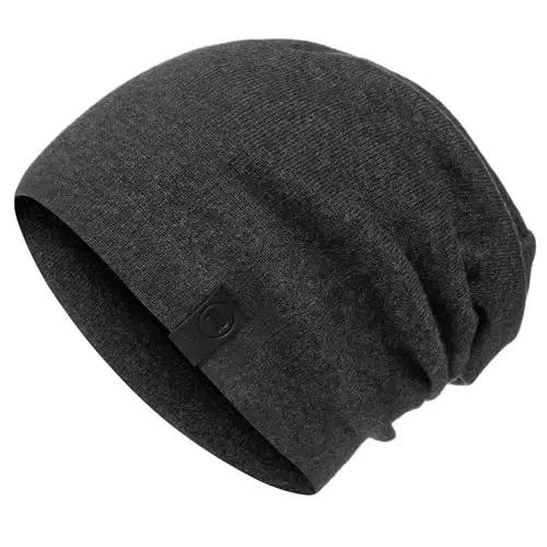 Warm Slouchy Beanie Hat - Deliciously Soft Daily Beanie in Fine Knit - REVONY