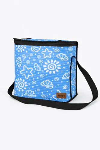 Sıcak Ve Soğuk Tutan Askılı Yalıtımlı Termal Çanta Soğutucu Piknik Çantası -1 Adet Buz Aküsü Hediye-DESEN 2 - 3