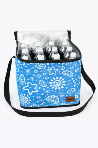 Sıcak Ve Soğuk Tutan Askılı Yalıtımlı Termal Çanta Soğutucu Piknik Çantası -1 Adet Buz Aküsü Hediye-DESEN 2 - 5