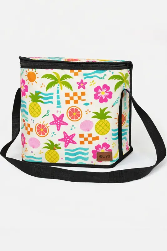 Sıcak Ve Soğuk Tutan Askılı Yalıtımlı Termal Çanta Soğutucu Piknik Çantası -1 Adet Buz Aküsü Hediye-DESEN 3 - 3