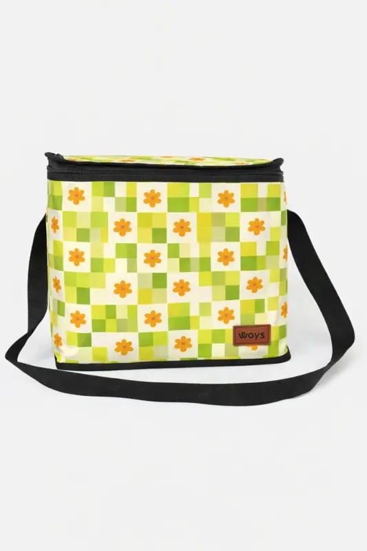 Sıcak Ve Soğuk Tutan Askılı Yalıtımlı Termal Çanta Soğutucu Piknik Çantası -1 Adet Buz Aküsü Hediye-DESEN 4 - 2