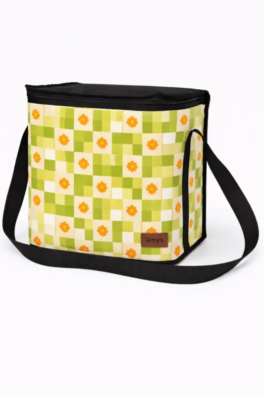 Sıcak Ve Soğuk Tutan Askılı Yalıtımlı Termal Çanta Soğutucu Piknik Çantası -1 Adet Buz Aküsü Hediye-DESEN 4 - 4