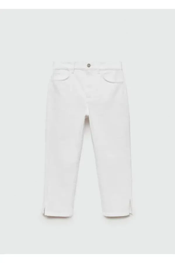 Side Slit Capri Jeans - 3