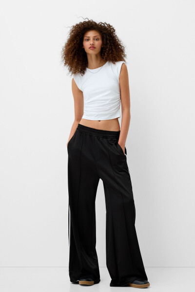 Side stripe detailed pants - 2