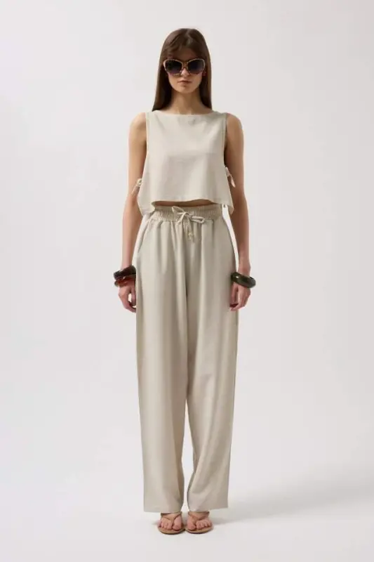 Side Tie Crop Top - 2