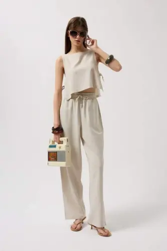 Side Tie Crop Top - 3