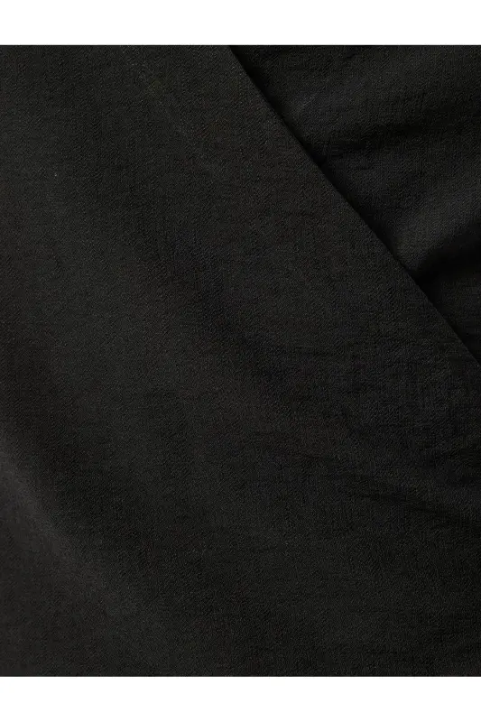 Side Tie Detailed Viscose Sleeveless Wrap Blouse - 6