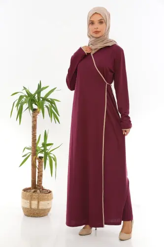 Side Tie Prayer Dress Plum-plum - MEDIPEK (1)