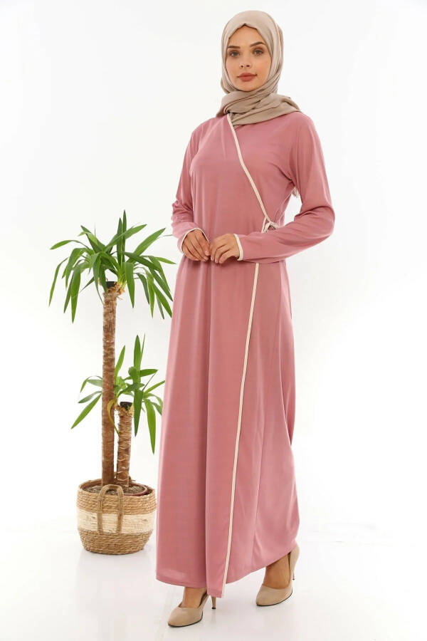 Side-Tied Prayer Dress Rose Pink - 1