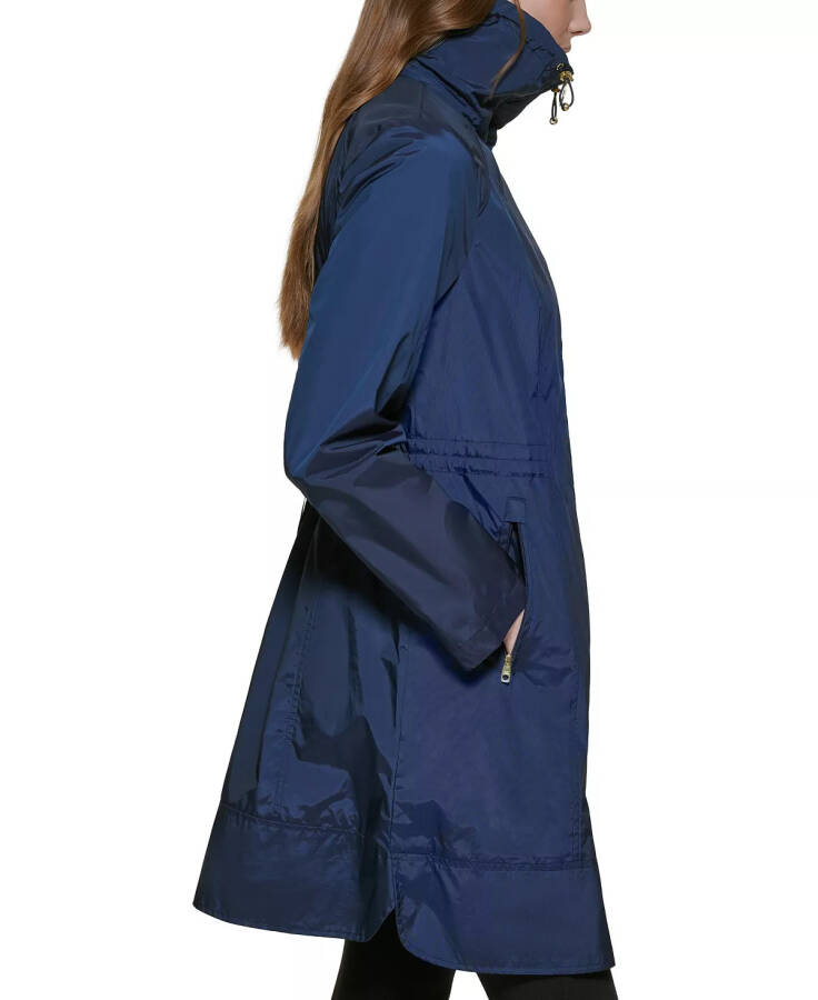 Signature Women's 36” Travel Packable Rain Jacket Indigo - 3