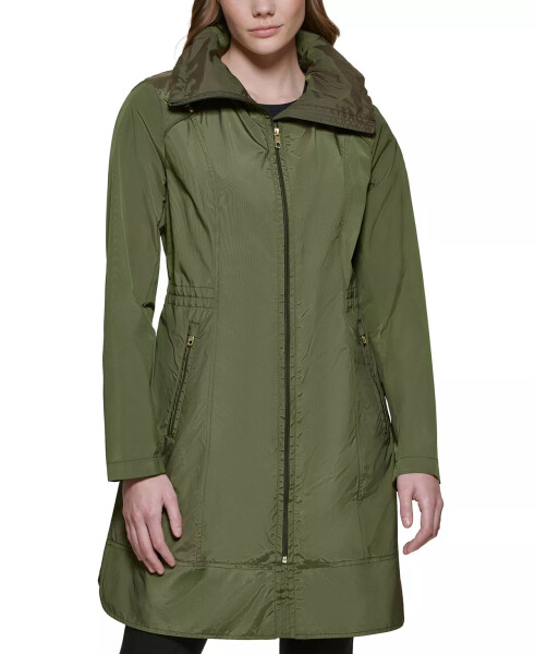 Signature Women's 36” Travel Packable Rain Jacket Olive - 1