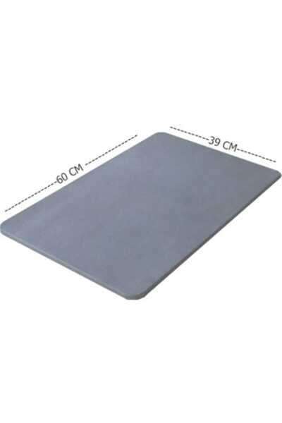 Sihirli Su Emici Banyo Paspası Kaymaz Tabanlı Abdest Paspası Kare 3,5 Mm 40x60 - mavi - 3