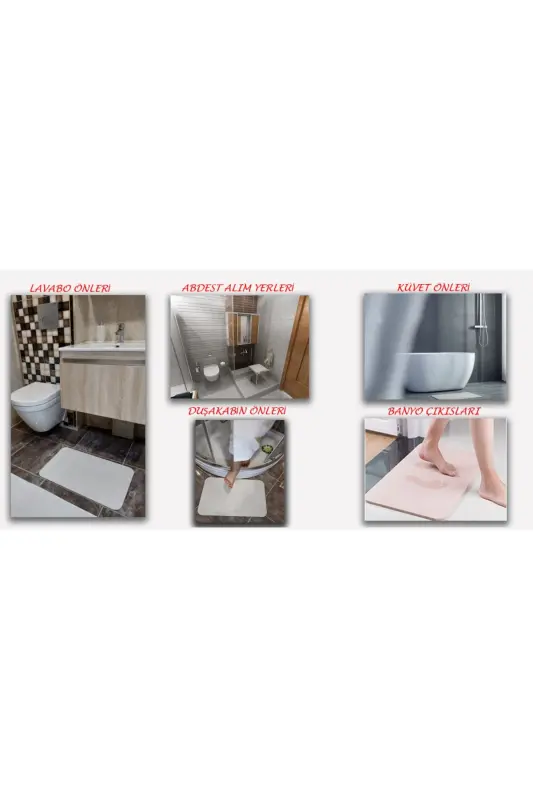 Sihirli Su Emici Banyo Paspası Tüm Renkler-Pembe - 5