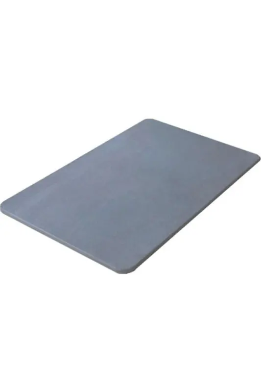 Sihirli Su Emici Gri Renk Diatom Banyo Paspas Diatomite Su Çeken Suyadoymayanpaspas - Koyu Gri - 3
