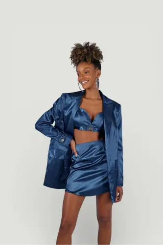 Fancy Blazer Ceket Lacivert 