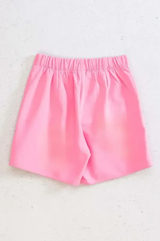 Sık Pileli Mini Etek - Pembe-PEMBE - 4