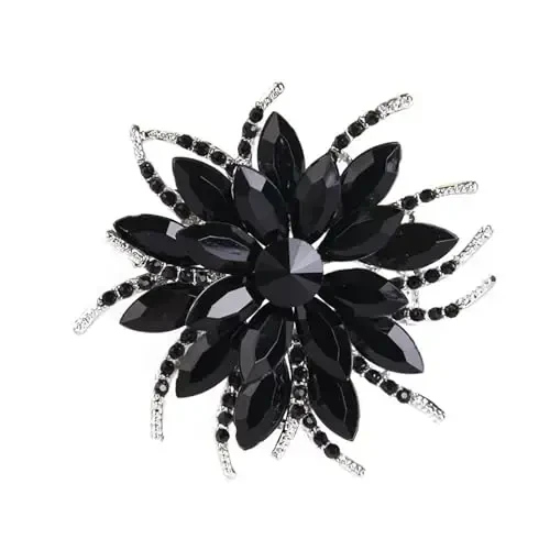 Шикарная беретка из искусственной кожи для женщин, классическая беретка для художников с акцентными стразами. - 3