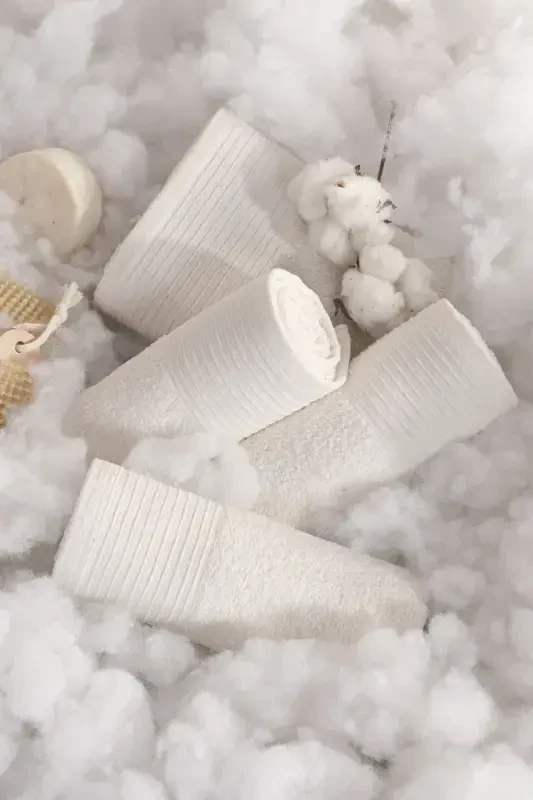 Sila 8'li qutili 50x90sm Paxta Sochiqlar To'plami | Sochiq | Sochiq & Sochiqlar To'plami | Sep | Qo'l va Yuz Sochiqlari - Krem - 4