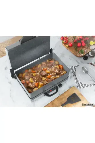 Silex Nono, Lahmacun va Toaster Mashinasi Kulrang Granit Taglikli Inox Tovada - SERMEKS (1)