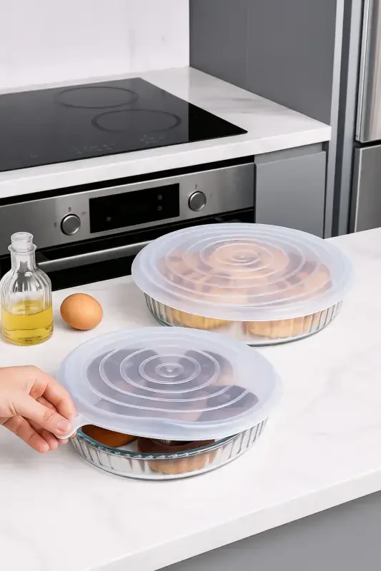 Silicone 2 Size Round Pyrex Lid Set of 2 - 2