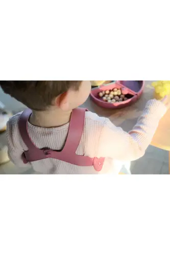 Silicone Baby Bib Burgundy - 3