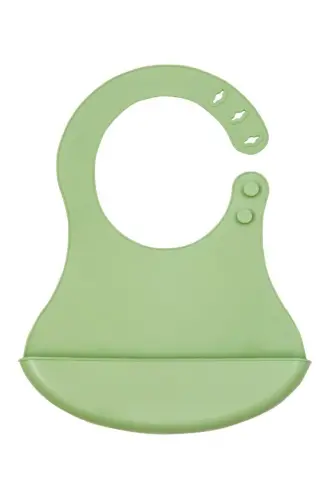 Silicone Baby Bib Green - 1