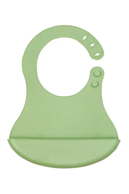 Silicone Baby Bib Green - 1