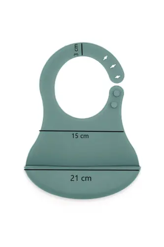 Silicone Baby Bib Green - 3
