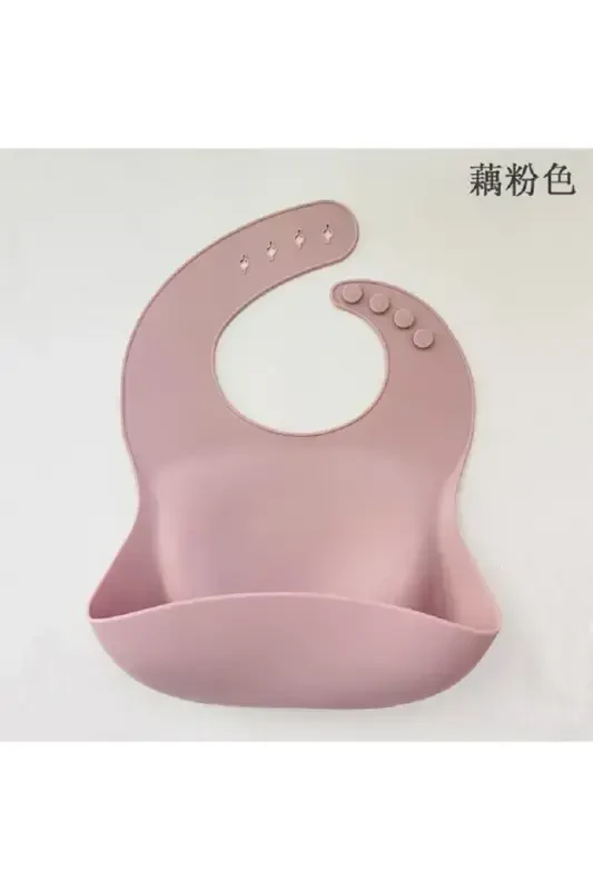 Silicone Baby Bib Pink - 2